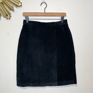 Forenza Suede Leather High Waist Pencil Mini Skirt